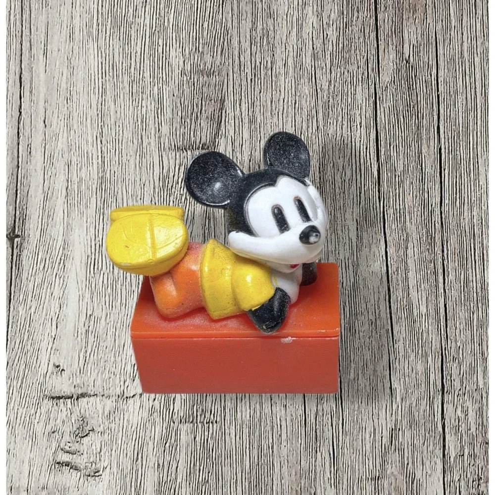 Vintage Mickey Mouse Pencil Sharpener Plastic Red